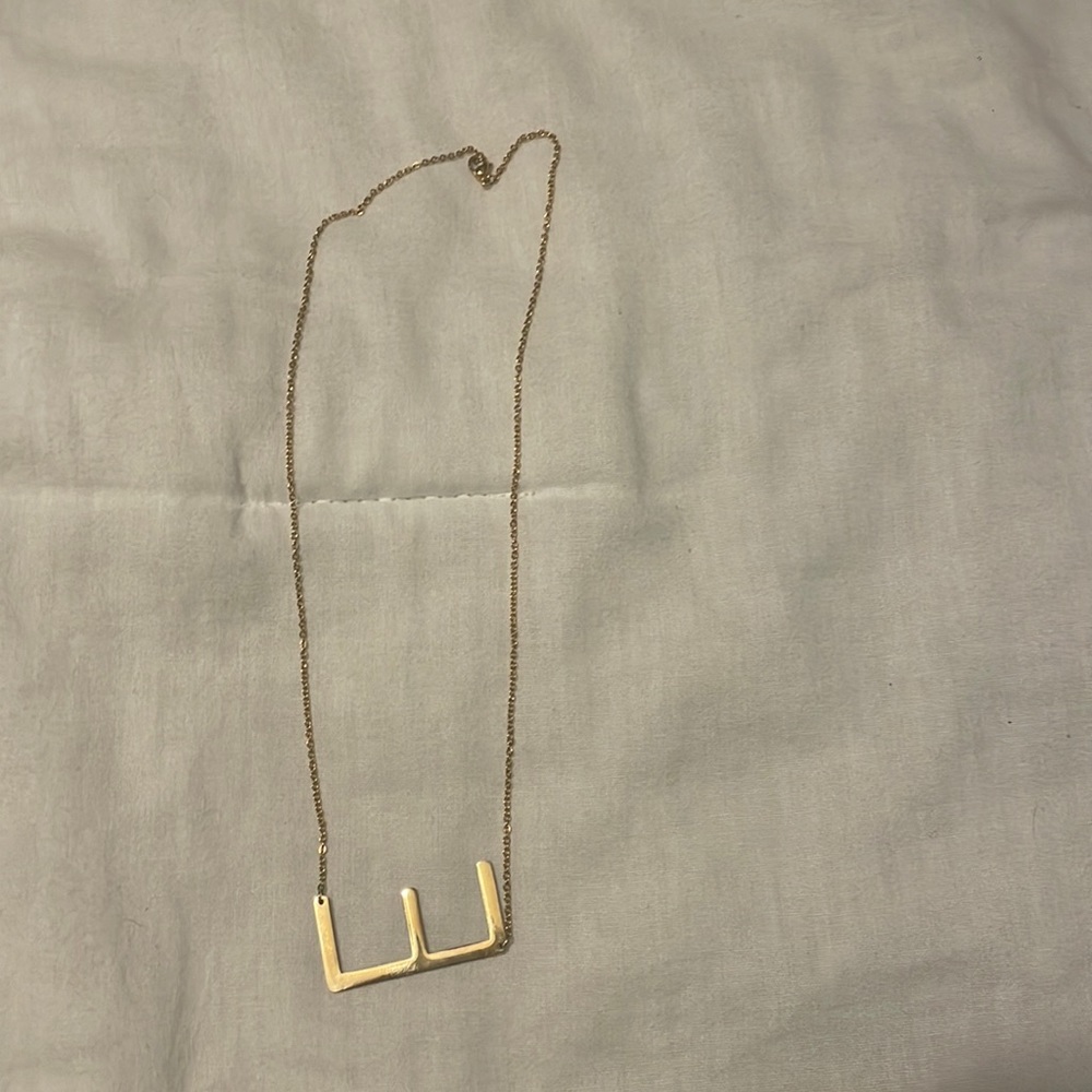 Letter E Initial Necklace